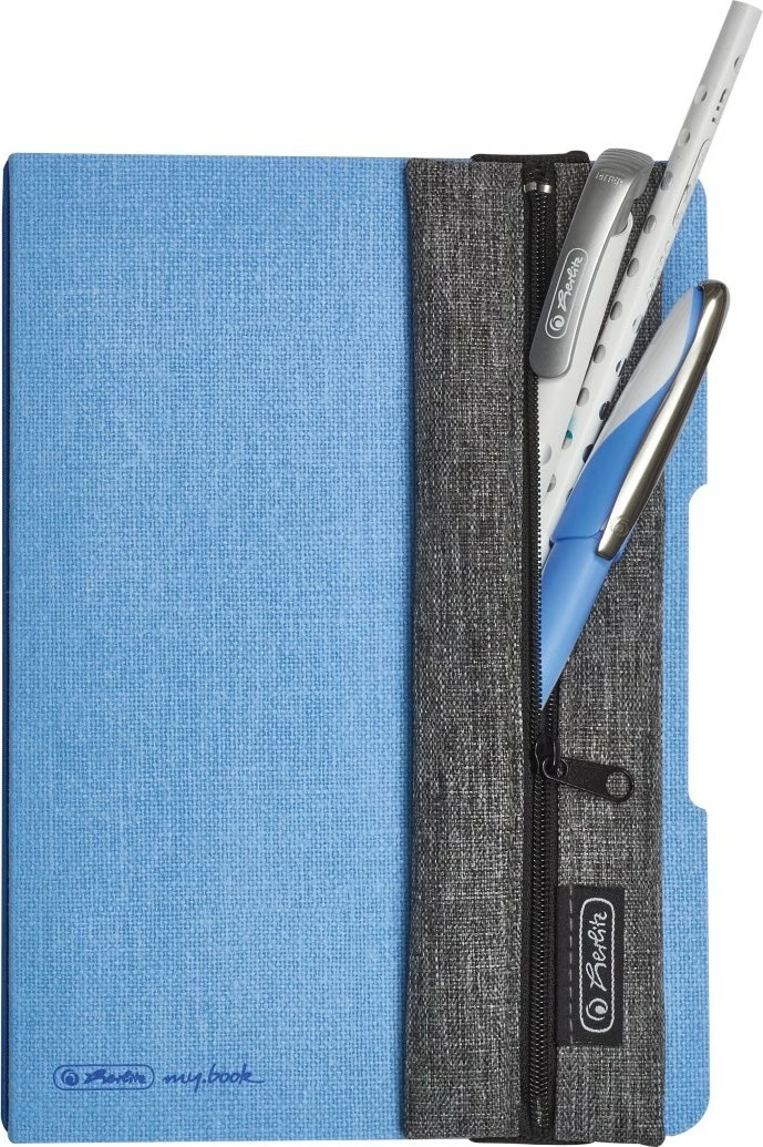 Mbështjellës lapsash herlitz 50033294, material tekstili, ngjyrë gri, me zinxhir