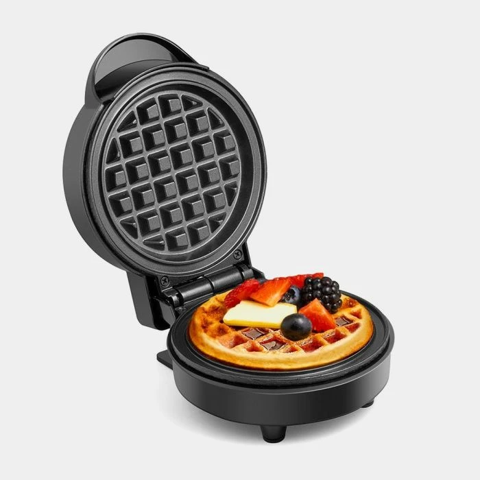 Aparat mini për waffle VonShef 2000221 600W, zi/argjendtë