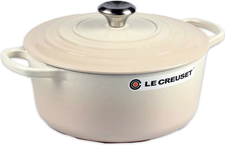 Tenxhere gize Le Creuset Signature Roaster, 26 cm, e rrumbullaktë, meringue