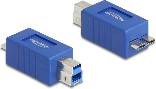 Adapter USB DeLOCK 67215, Type-B në Micro-B, 5 Gbps, kaltër