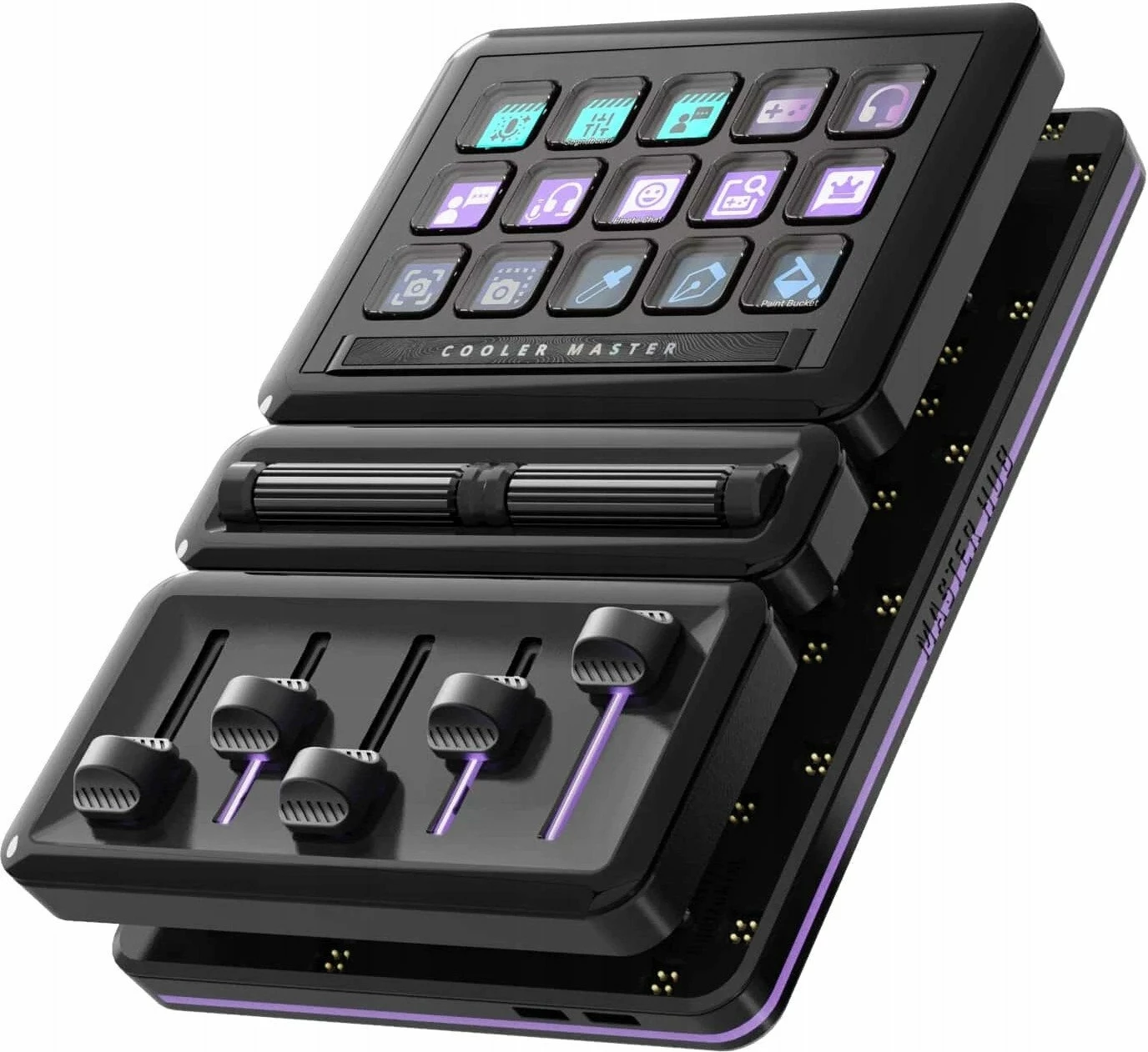 Stream deck Cooler Master MasterHUB Stream Kit MHSK13AA00, 15xKeys IPS, 5xFader, 2xRoller, i zi