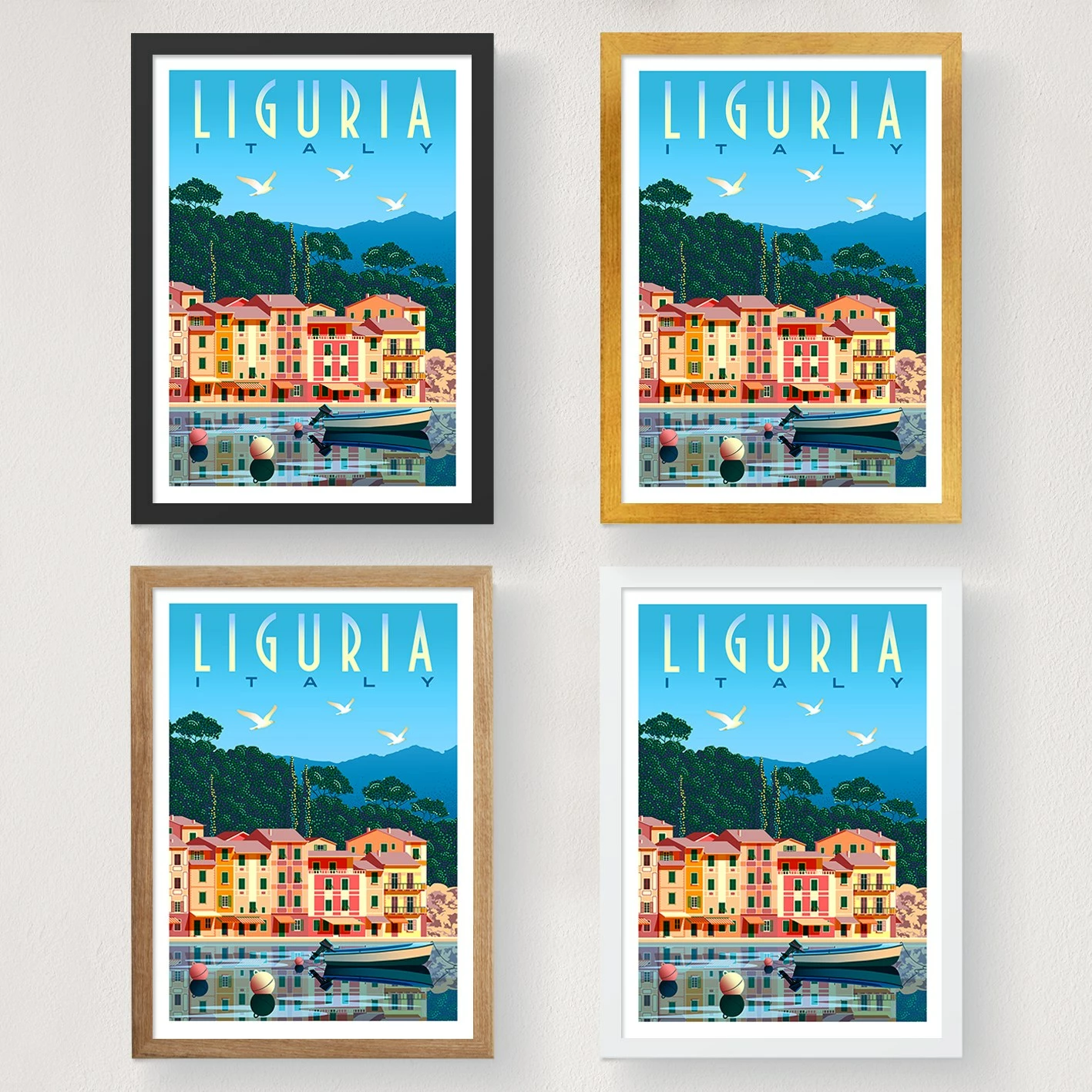 Poster A3, Liguria - 1973, shumëngjyrësh