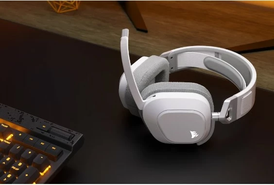 Kufje gaming Corsair HS80 MAX Wireless, Dolby Atmos, 24h, e bardhë