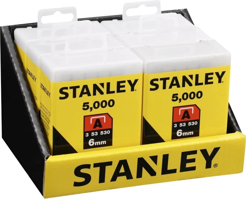 Kapëse për stapler Stanley Type A 6mm 1-TRA204-5T, 5000 copë