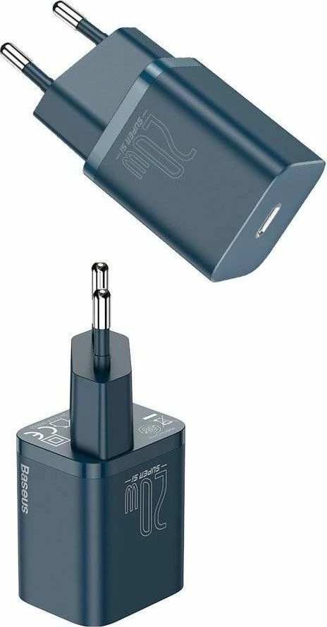 Karikues rrjeti Baseus Super Si BSU2699BLU 1x USB-C 20W/25W PD QC 3.0, kaltër