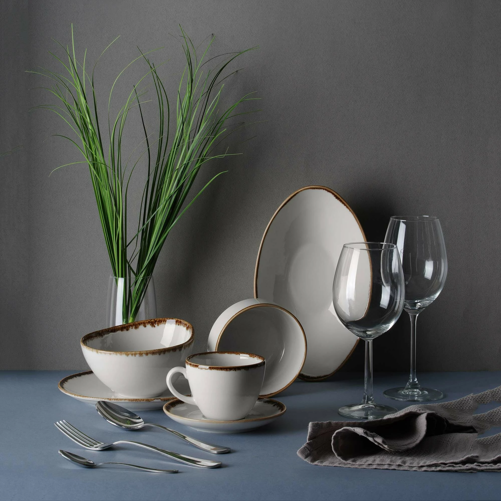 Filxhan Fine Dine Vanilla 280ml porcelan, set 6 copë, krem