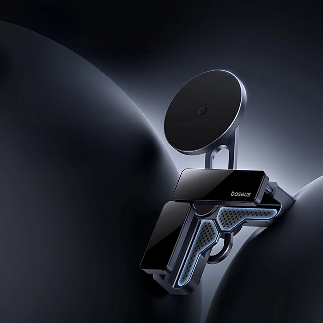 Mbajtës magnetik për celular Baseus MaxView, për ekran makine, MagSafe, Gri