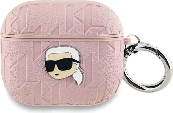 Mbështjellës Karl Lagerfeld Monogram Karl Head për AirPods 3, Rozë