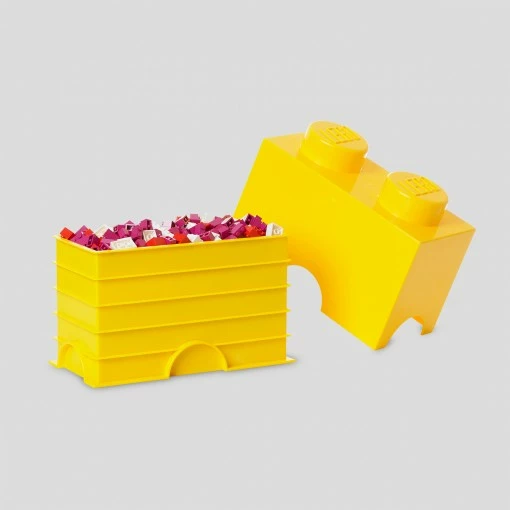 Kuti magazinimi LEGO Room Copenhagen Storage Brick 2, polipropilen, e verdhë