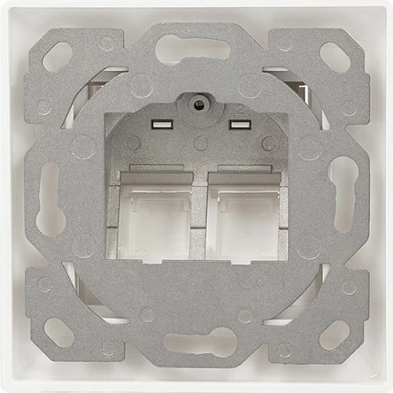 Pllakë muri Keystone LogiLink UP/50, 2 module, e bardhë