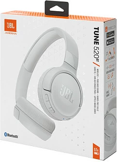 Kufje JBL Tune 520BT, Bluetooth, on-ear, 57 orë, të bardha