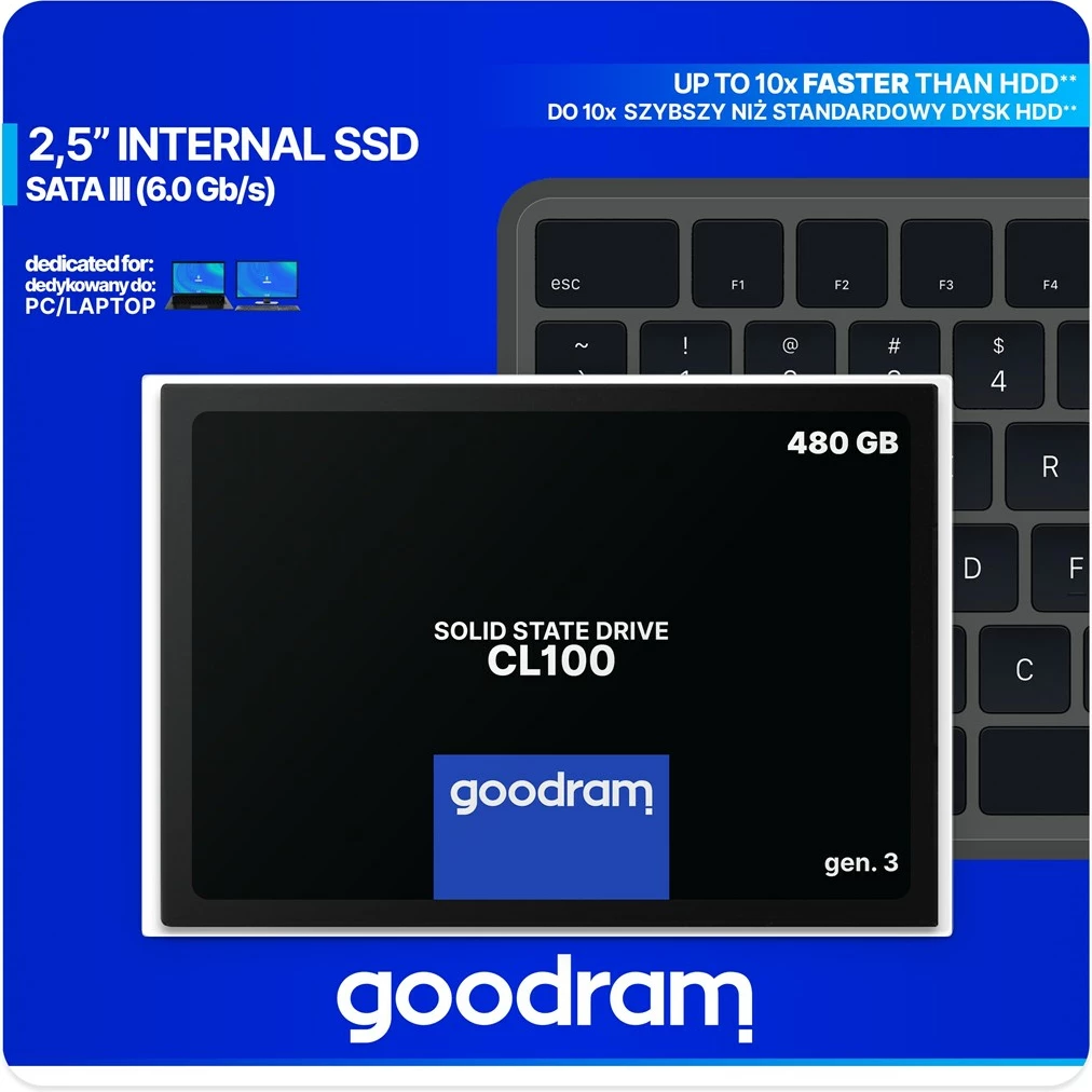 Hard disk SSD Goodram, CL100 Gen. 3, 480GB, Sata III 2,5 