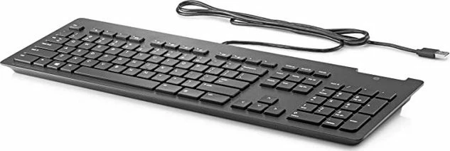 Tastierë HP 911502-111, USB, me kabllo 1.8 m, full-size 100% me numpad, layout OF, e zezë