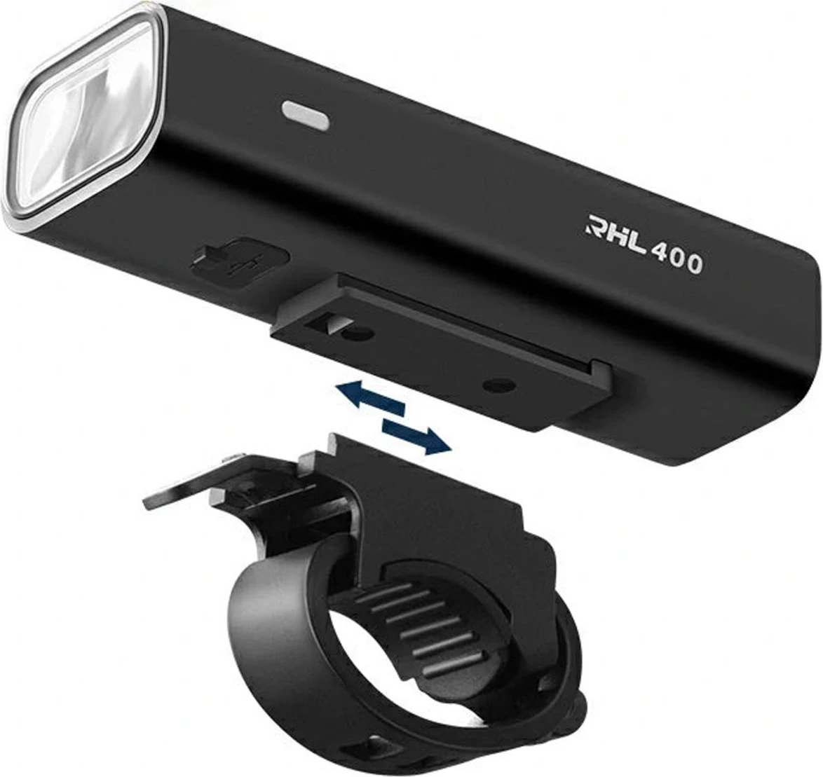 Dritë e përparme biciklete Rockbros RHL400 400lm, 2000mAh, USB-C, IPX6, e zezë