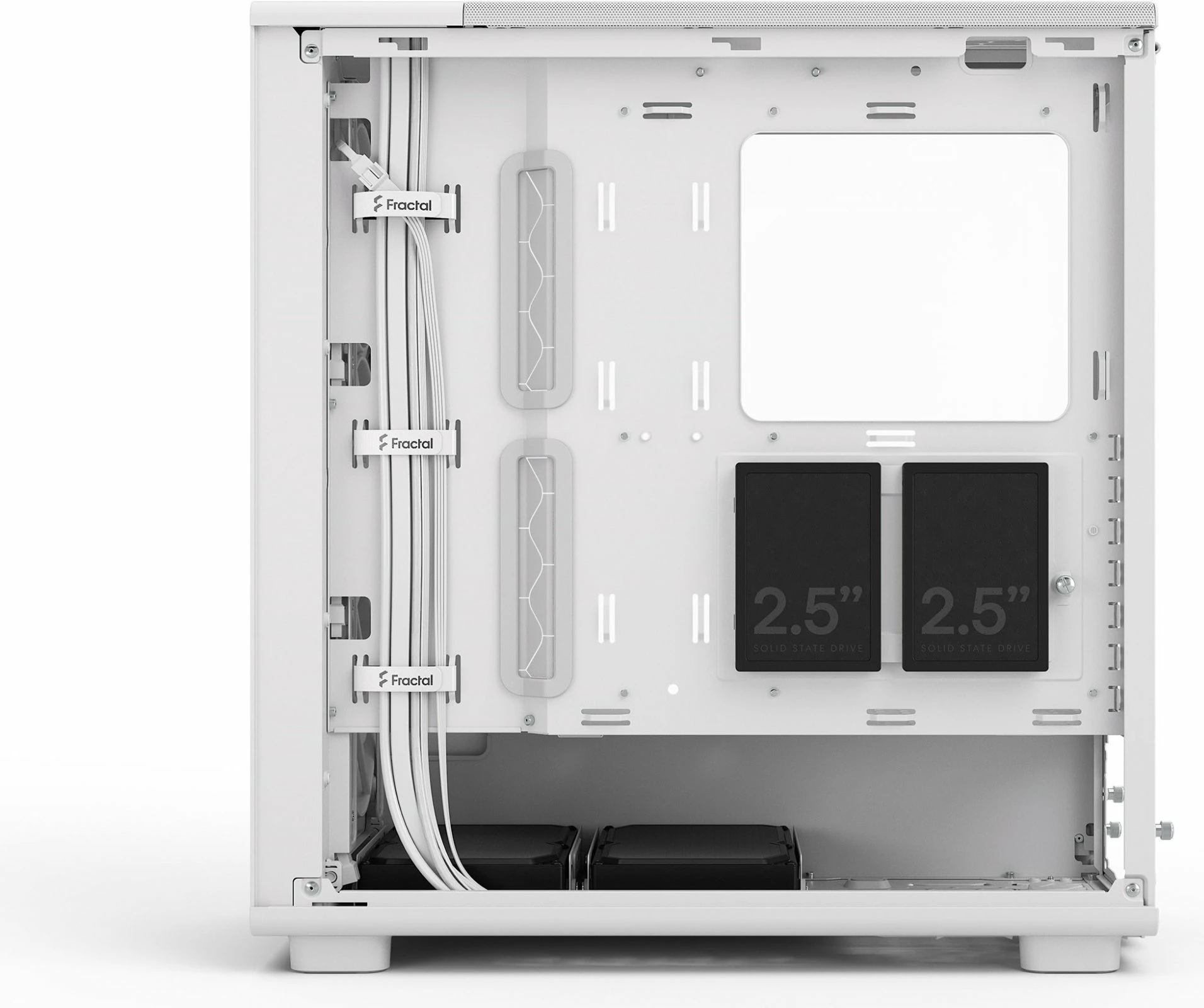 Kasë Fractal Design Epoch TG Clear Tint (FD-C-EPO1A-03), Midi Tower ATX/mATX/Mini-ITX, 3x Momentum 12 fans, e bardhë