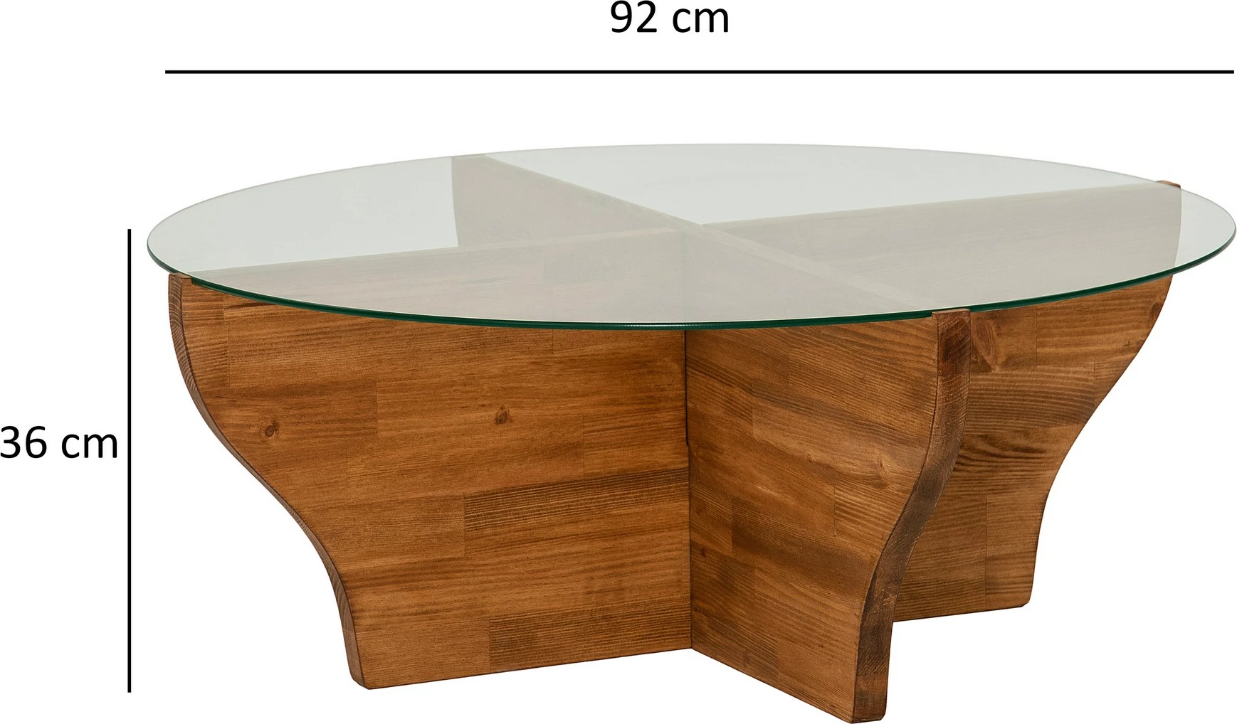 Tavolinë kafeje, ngjyrë gështenjë, Skye Decor, 92x36x92cm