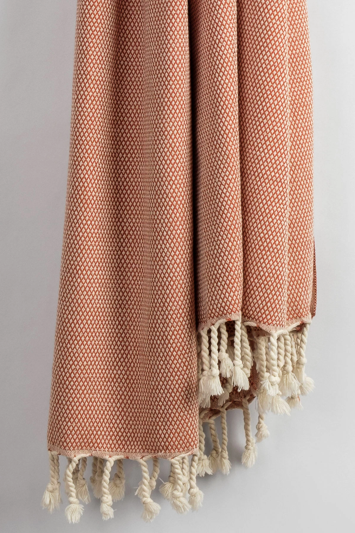 Peshqir plazhi Fouta, model Honeycomb, ngjyrë e kuqe pllake, Mijolnir Likya, 95x190cm