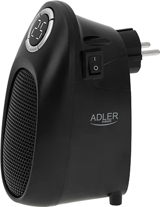 Ngrohës portativ, Adler, AD 7726 Thermofan Easy Heater, 1500W, timer 1-12h, kontroll temperature 15-35°C, element qeramik, i zi