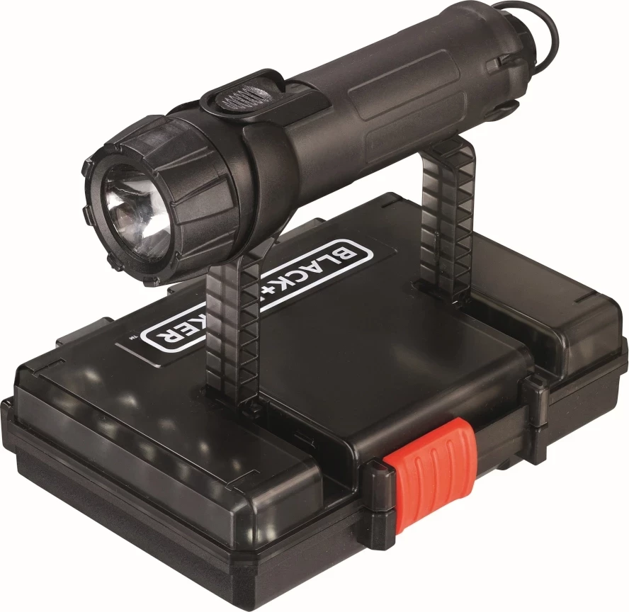 Kit emergjent SOS Black&Decker A7224 me dritë LED, me bita dhe bitë kaçavidash, e zezë