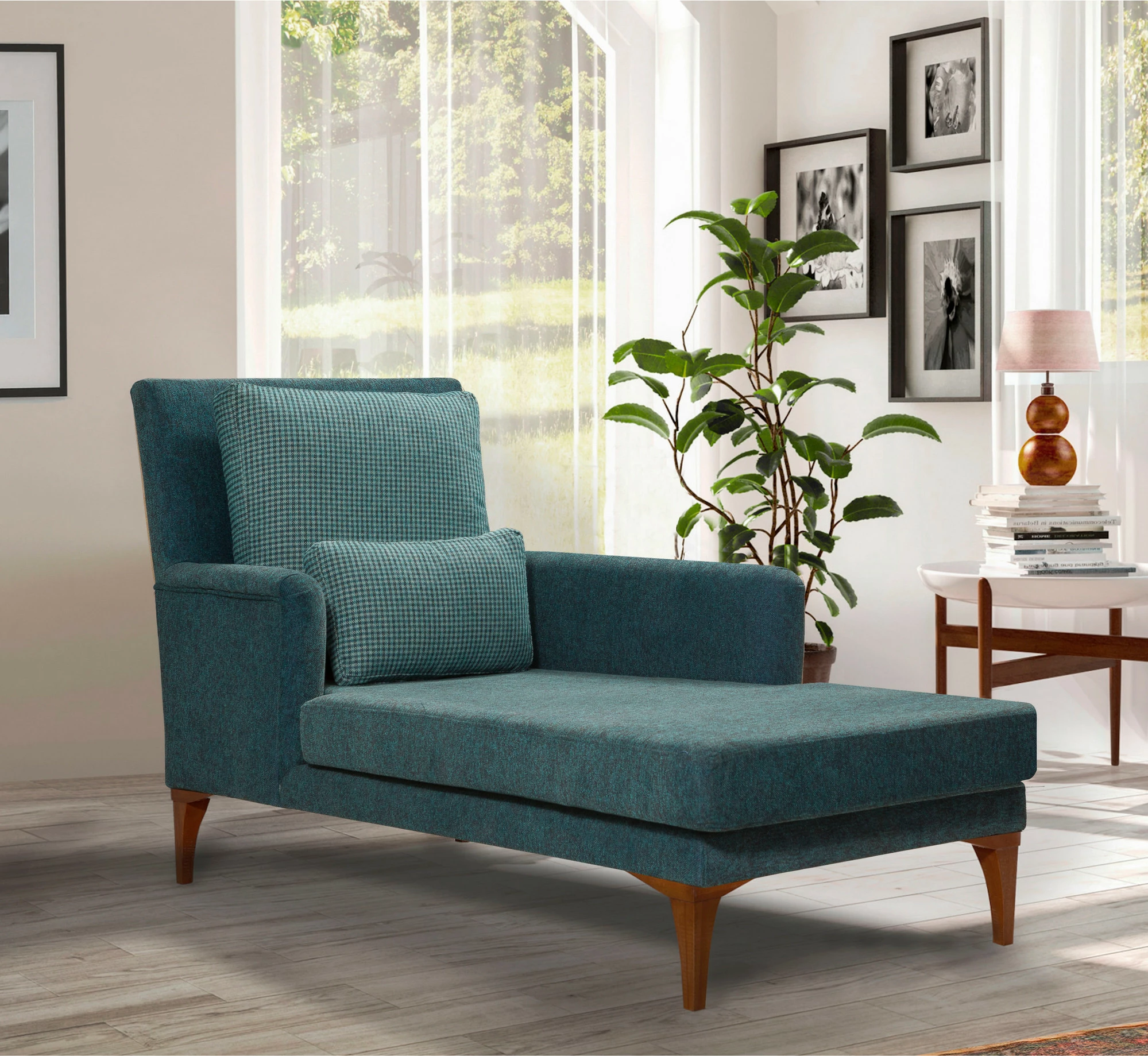 Divan Atelier del Sofa, ngjyrë turquoise, Bifo