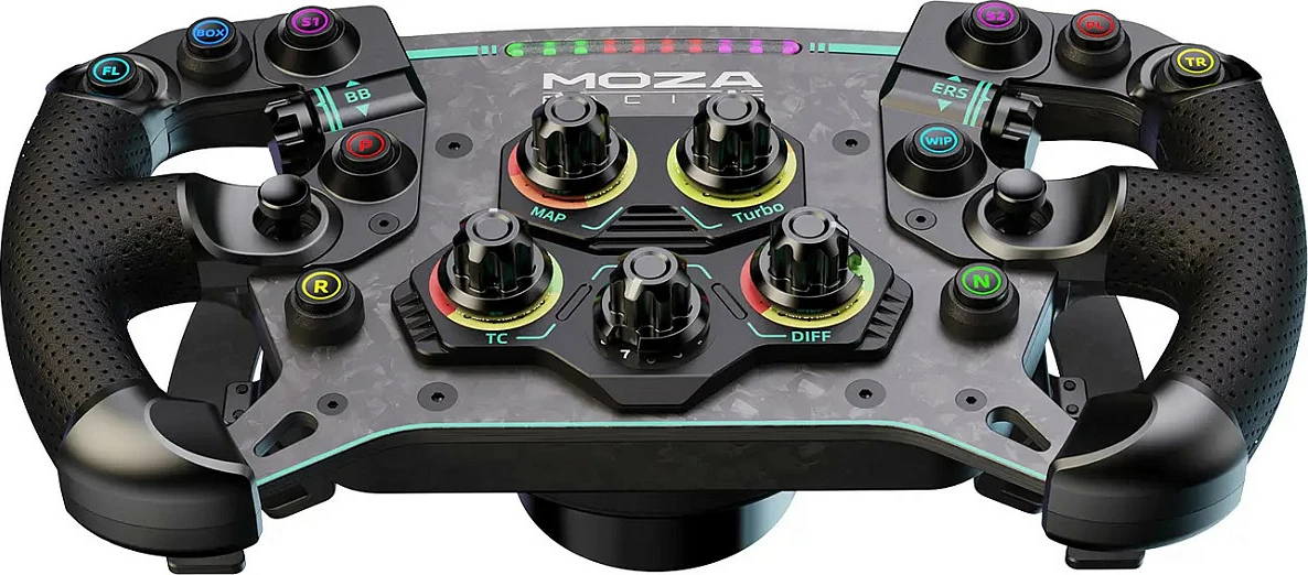 Timon sim racing Moza Racing RS056 / GS V2P, 10 butona, Wired & Wireless, LED, 300mm, i zi