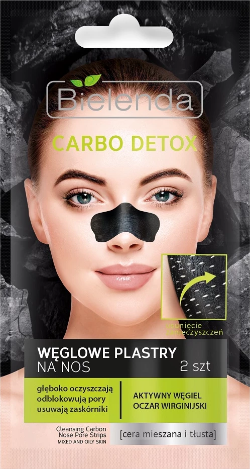 Pllaka për hundë Bielenda Carbo Detox Charcoal 2 copë