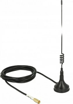 Antena Wi-Fi DeLOCK 89612, 2 dBi, 2.4–2.5 GHz, bazë magnetike, e zezë
