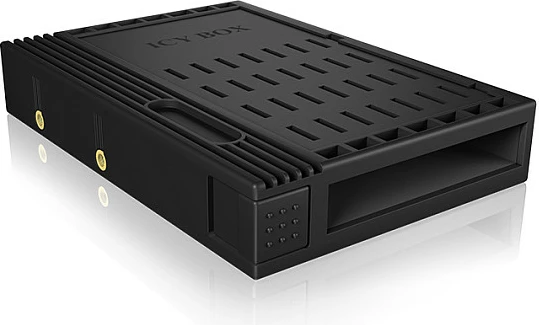 Kornizë HDD ICY BOX IB-2536STS, universal, plastikë, 2.5" në 3.5", e zezë