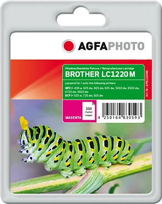 Kartrixh boje AgfaPhoto APB1220MD, kompatibil Brother LC-1220, Magenta, 7 ml