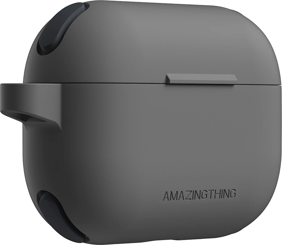 Mbështjellës AmazingThing Omni Case për AirPods Pro 2, silikon, zi