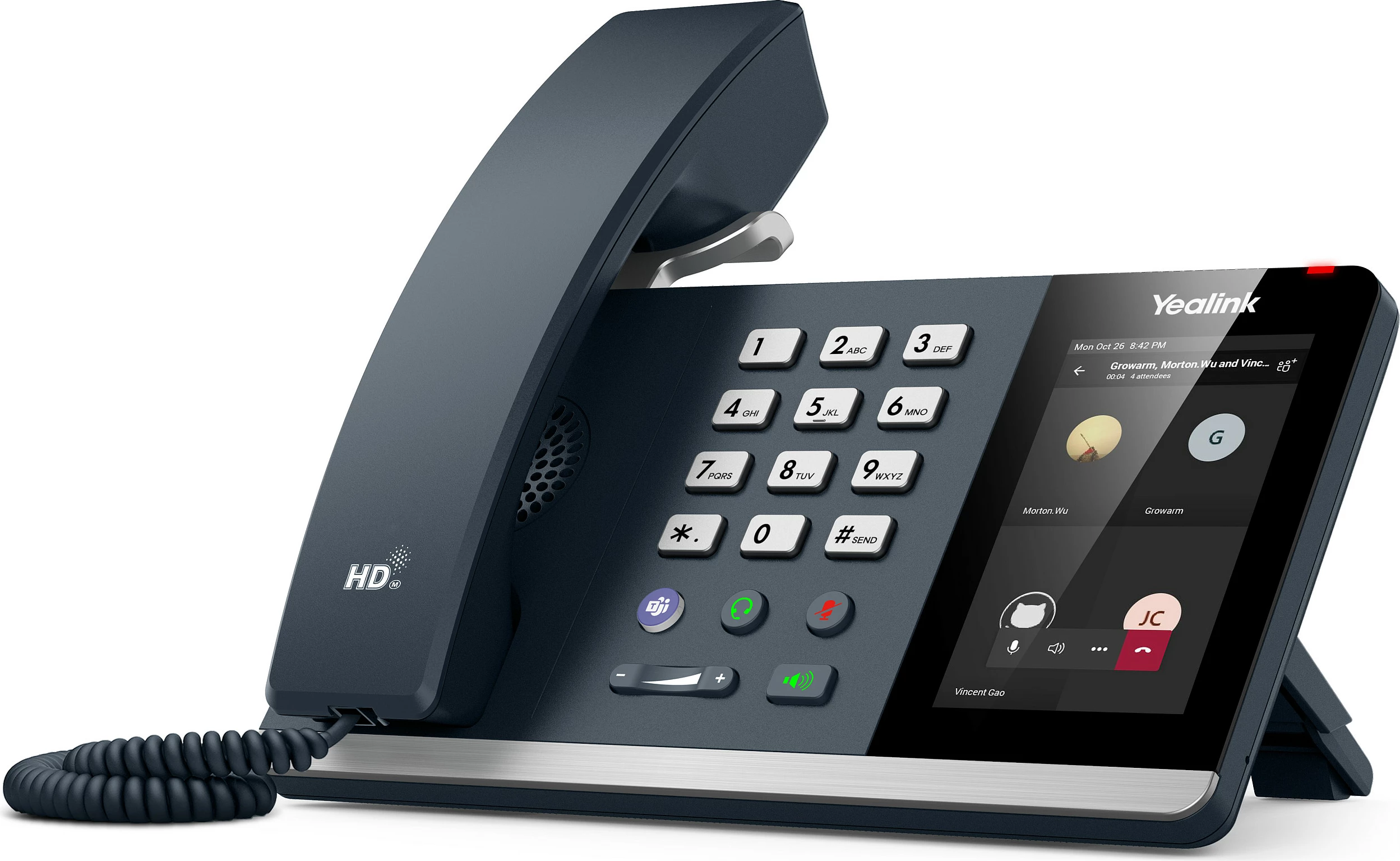 Telefon IP Yealink MP54 E2 Teams, ekran 4 inç, Wi-Fi, Bluetooth, gri