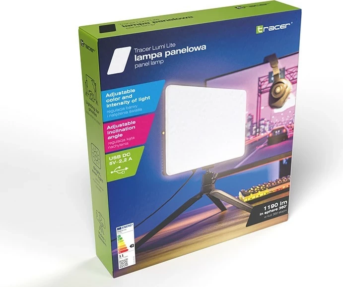 Panel ndriçimi Tracer Lumi Lite, 160 LED, stativ 10cm
