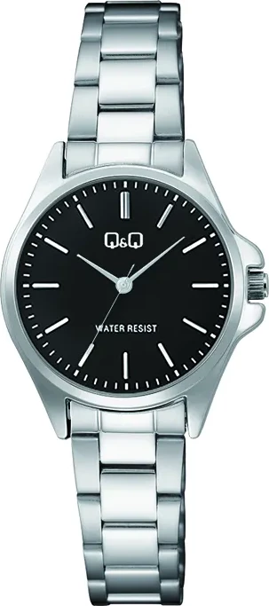 Orë dore Q&Q C37A-007PY, e argjendtë/zezë