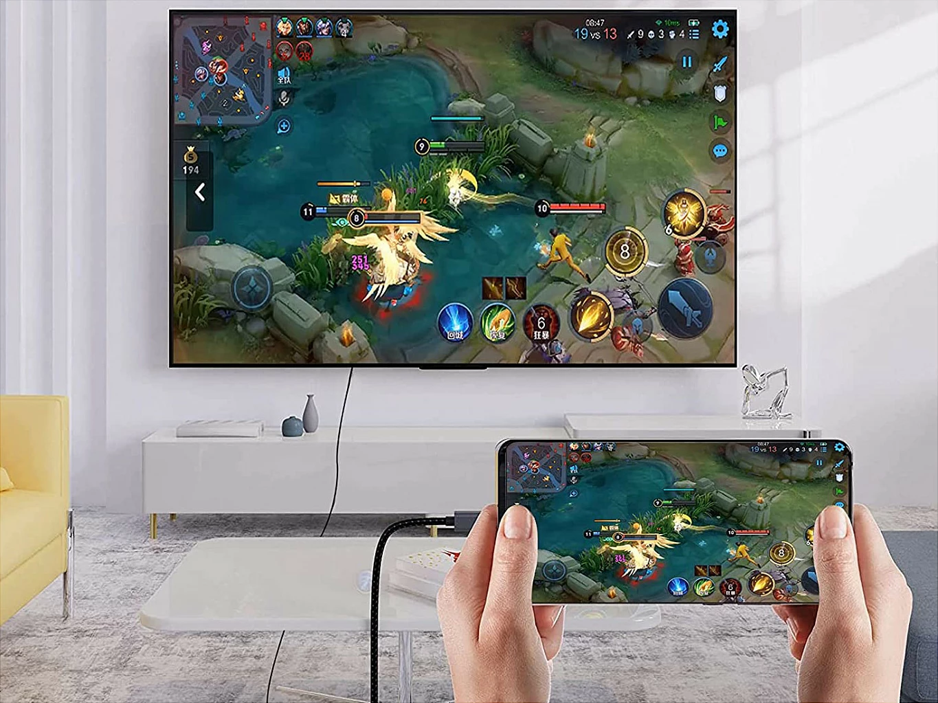 Kabllo USB-C në HDMI Conceptronic, 2 m, 4K@60Hz, Gri
