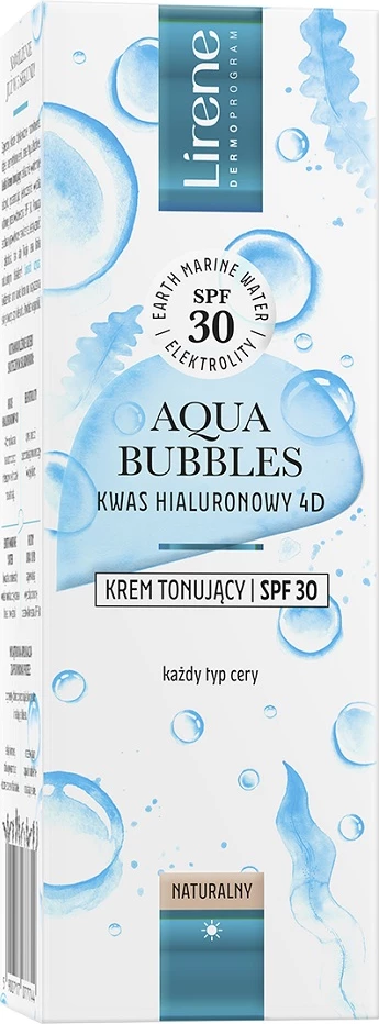 Krem tonues për femra Lirene Aqua Bubbles SPF30, 30ml