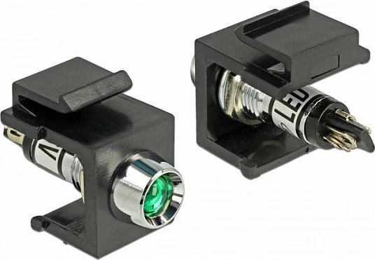 Modul Keystone LED DeLOCK 86456, 6V DC 3A, 16.3x22.3x29 mm, zi/jeshil/inoks