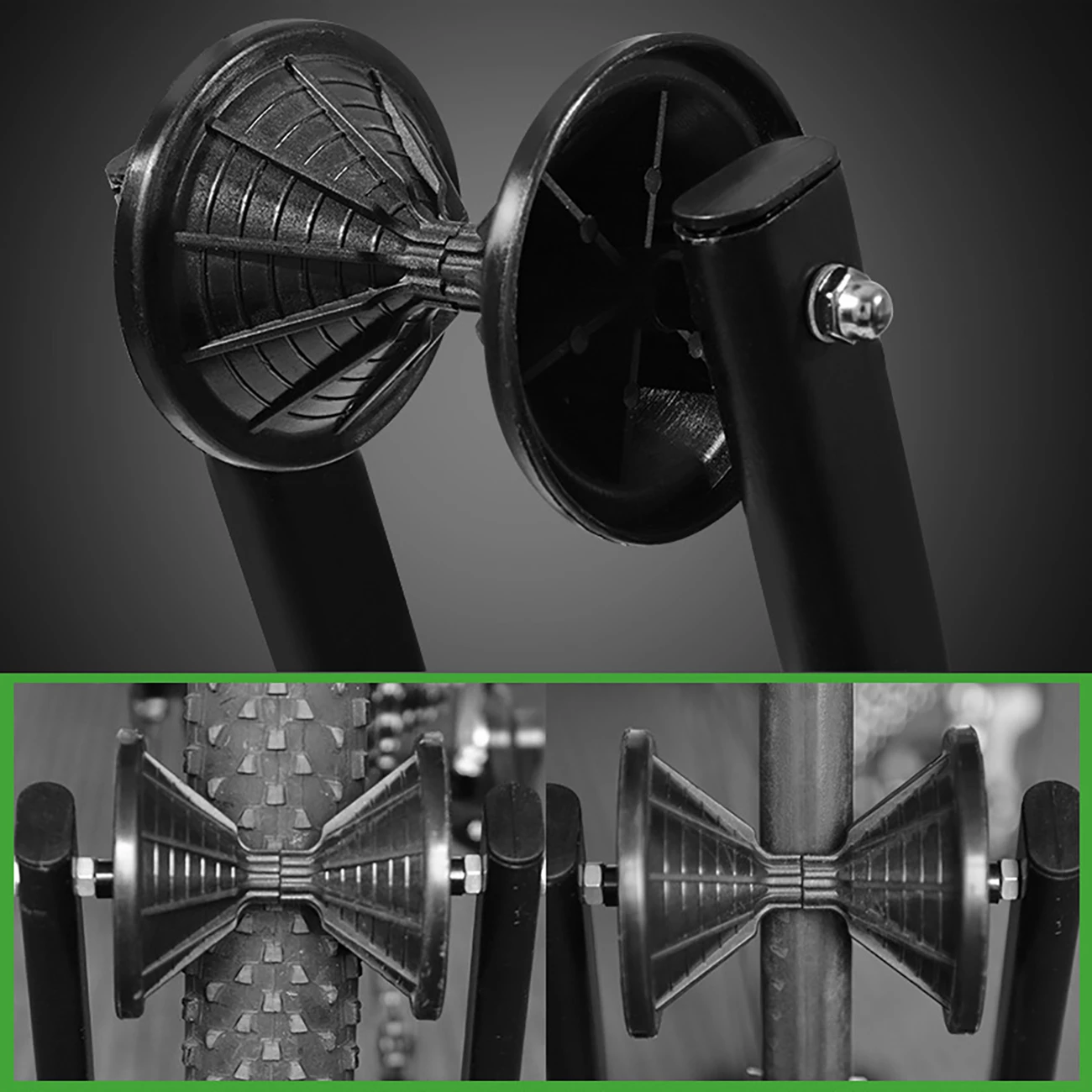 Mbajtëse biçiklete Rockbros T30 palosëse për rrotë para ose mbrapa, 24-27.5" dhe 700C, e zezë