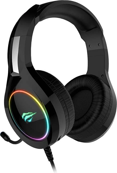 Kufje gaming Havit GAMENOTE H2232D, me dritë të pasme, të zeza