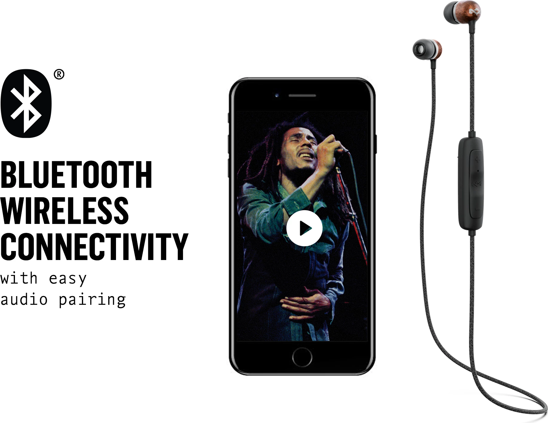 Kufje House of Marley Smile Jamaica Wireless 2, Bluetooth 5.0, 9 orë bateri, IPX4, të zeza