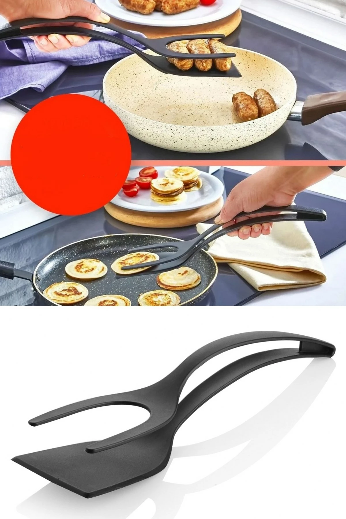 Kapëse plastike për kuzhinë, e zezë, Lot-Kp-148