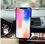 Mbajtëse veture me karikim wireless TerraTec ChargeAir Car, 10W, e zezë