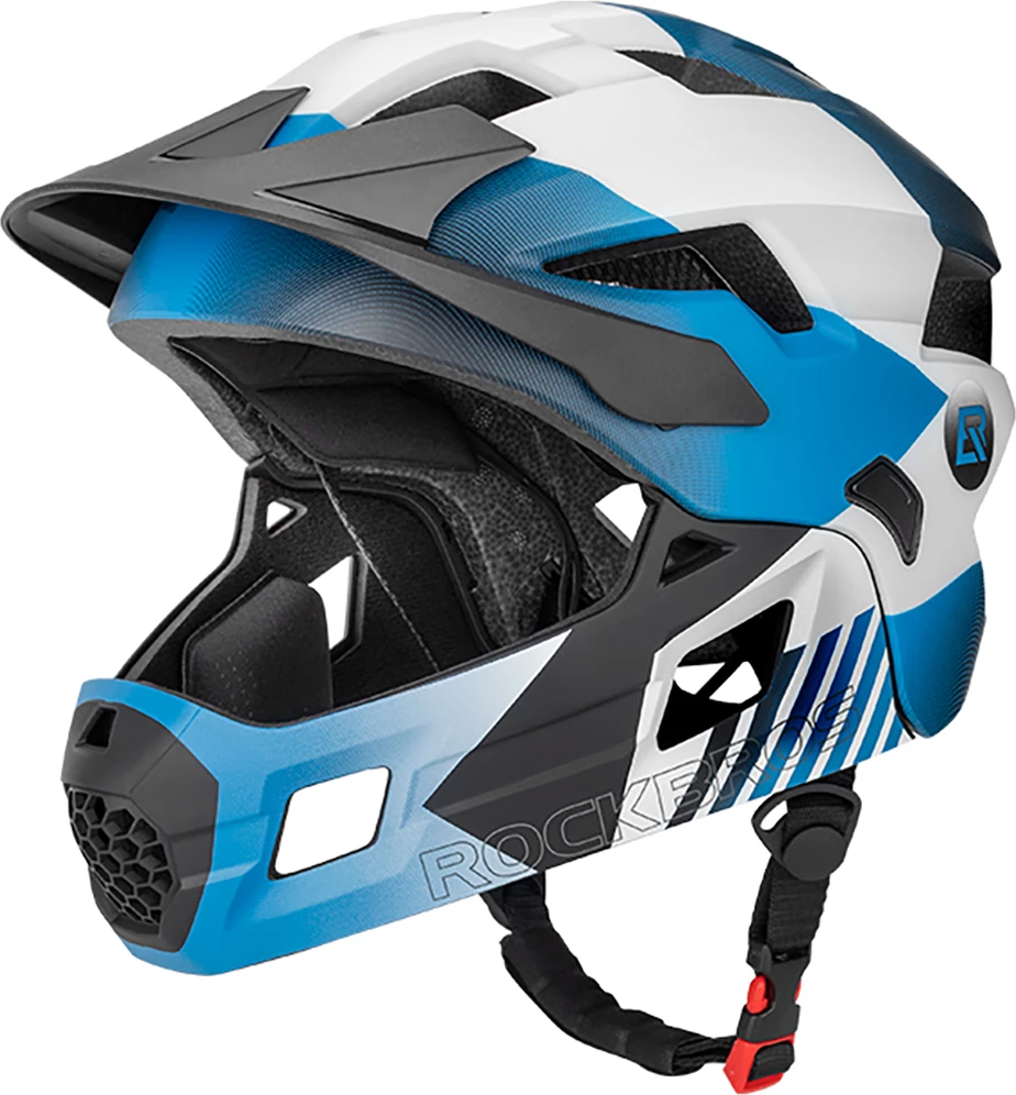 Helmetë biçiklete fëmijësh Rockbros TS-61 10110061001 2-në-1 me mjekërore të heqshme S (48–54 cm) blu