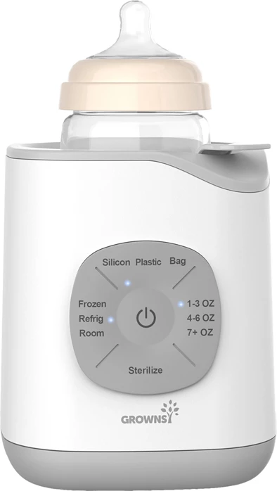 Ngrohës shishesh Grownsy N9 10-në-1, 280W, deri 160 ml, gri