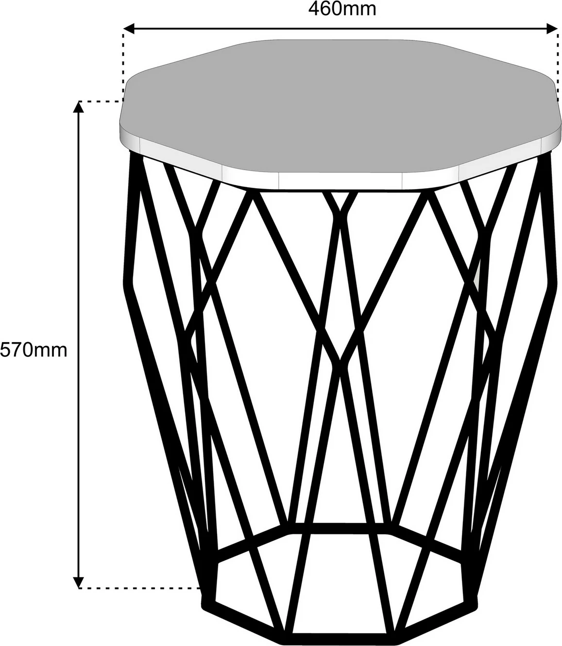 Tavolinë anësore Skye Decor, Sofya, ngjyrë lisi