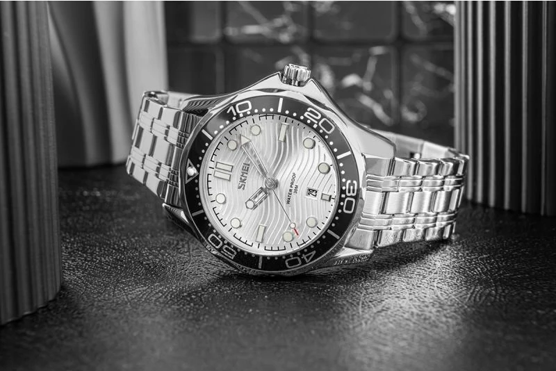 Orë dore për meshkuj Skmei, argjendi