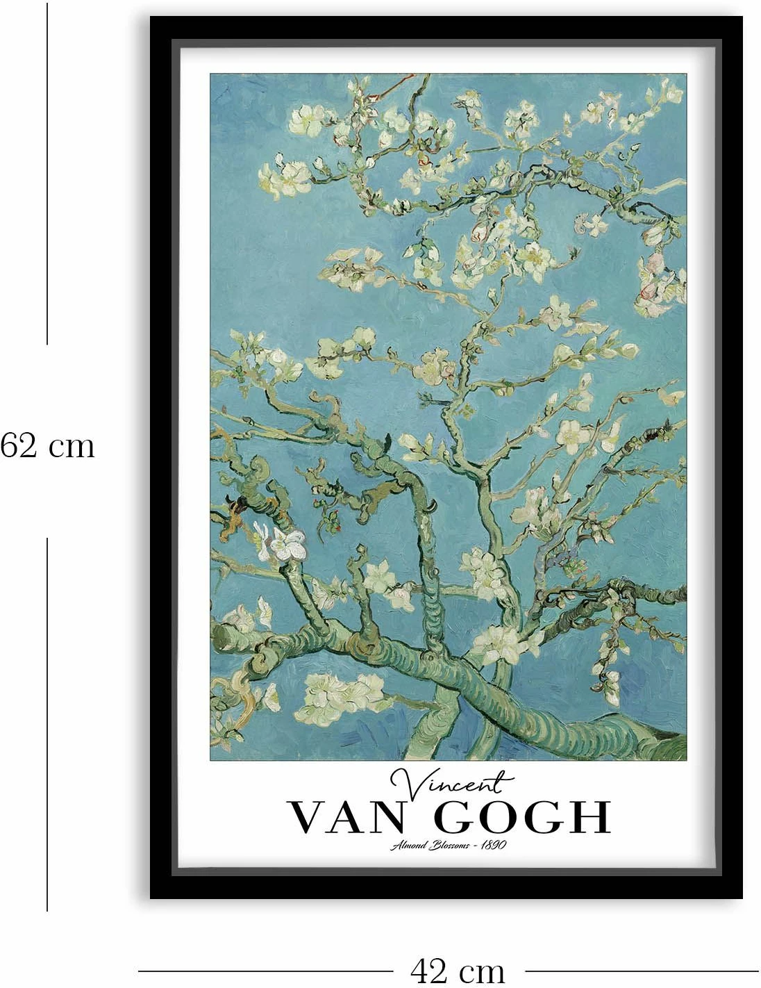 Pikturë dekorative me kornizë, Van Gogh, shumëngjyrëshe, 42x62cm, 4262SYHGOGH-001