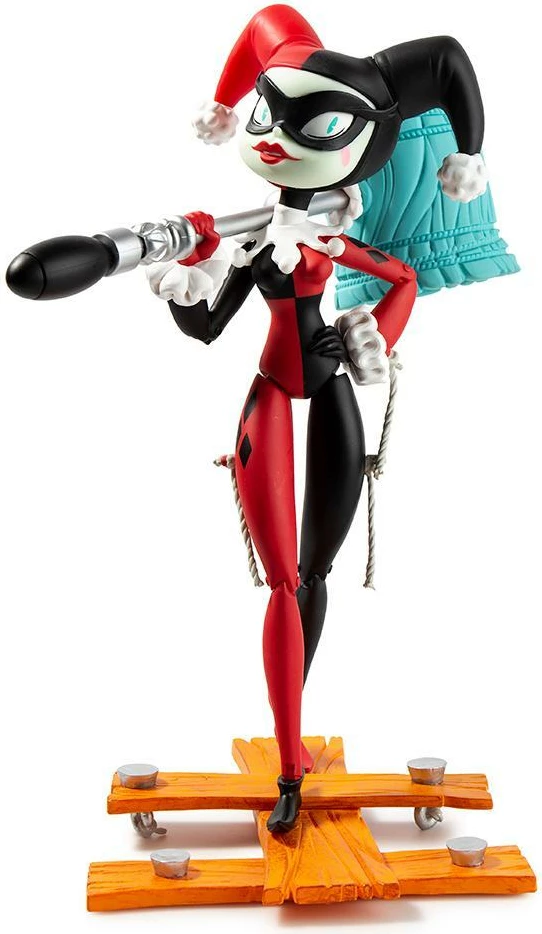 Figurë koleksionuese NECA Kidrobot Harley Quinn Brandt Peters 25 cm, e kuqe/zezë