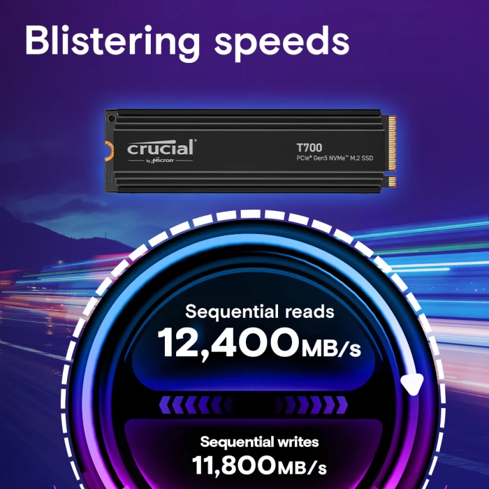 SSD NVMe M.2 Crucial T700 4TB PCIe Gen5 me ftohës