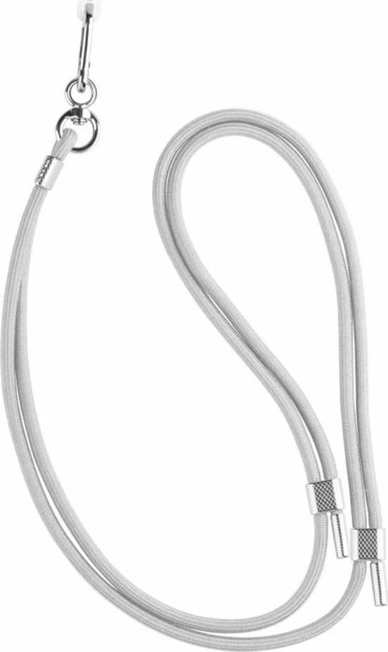 Lanyard për celular Fixed NeckUni 40-76 cm nylon universal, gri