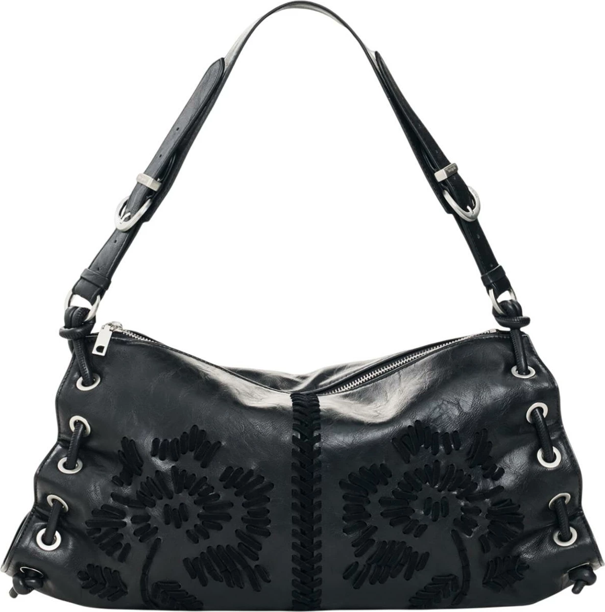 Çantë krahu për femra Desigual Alisio Xela Medium BL 26WAXP23, e zezë